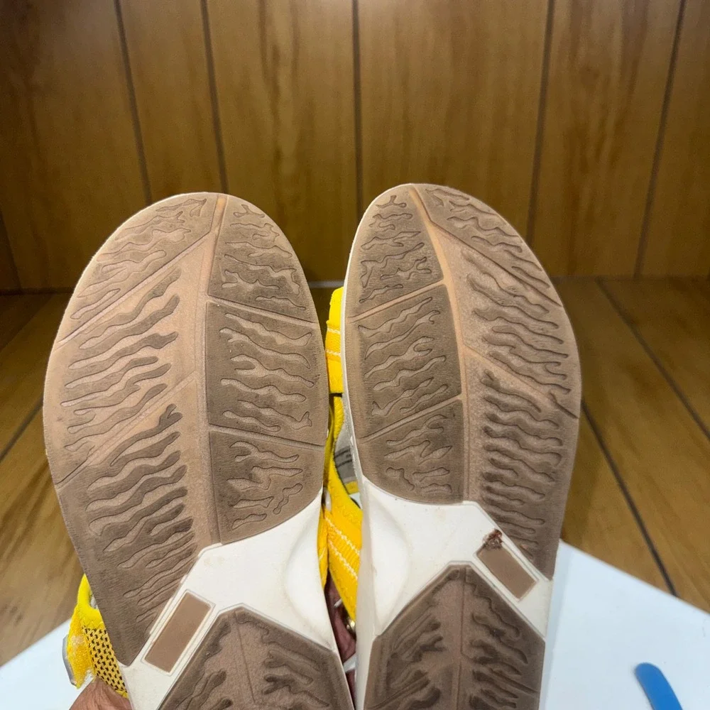 Eddie Bauer Saratoga Yellow‎ Sport Slide Sandals Womens 7.5 Adjustable Straps